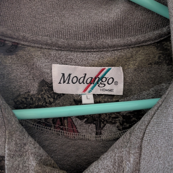 Vintage Men's Gray Polo Shirt - Picture 3 of 5